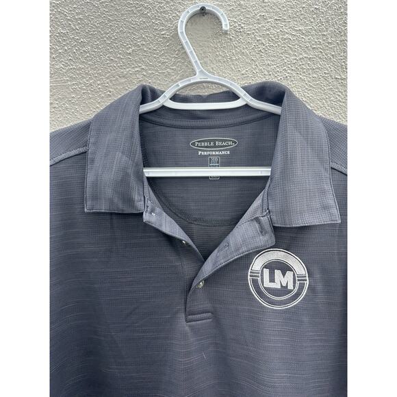 Mens Pebble Beach Performance Gray LifeMed Institute Short Sleeve Polo Shirt XXL - Picture 2 of 12